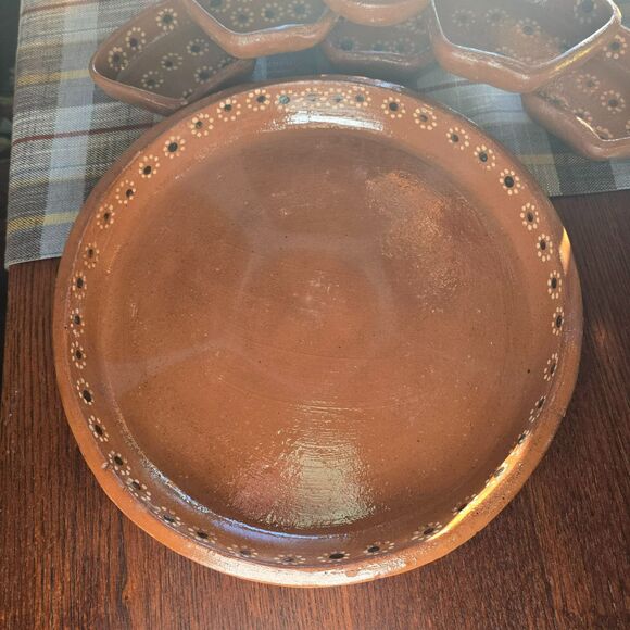 Handmade Talavera Ceramic Divided Serving Plaat - Picture 2 of 4